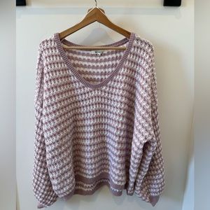 Purple stripped oversized sweater